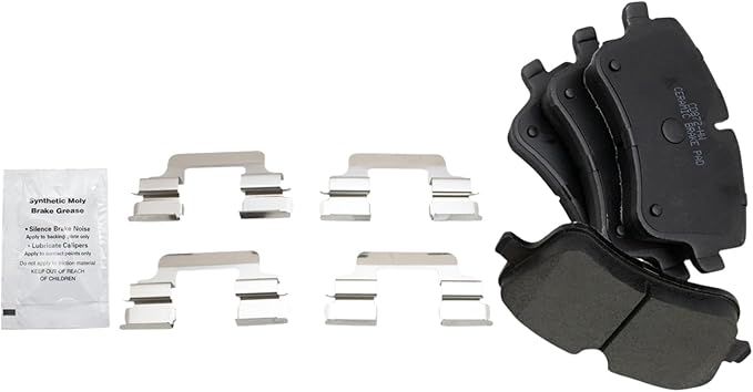 TRQ Front Ceramic Brake Pad Set Compatible with 2001-05 Mercedes Benz C240 2001-02 C320 2002 C230 2004-05 CLK320 2006-07 C280 2007-09 CLK350 2006-08 SLK280 2009-11 SLK300