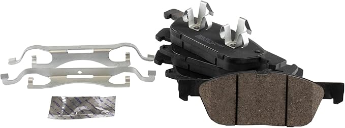 TRQ Front Brake Pads Ceramic Hardware Compatible with 2015-2021 Ford Edge 2016-2018 Lincoln MKX 2019-2023 Nautilus 2021-2024 Corsair