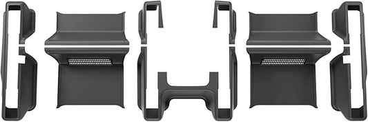 LUCKEASY 9PCS Seat Slide Rail Pad Cover & Under Seat Floor Mat for Tesla Model Y Juniper 2025 2026 Floor Mats Seat Track Scratch-Resistant for Model Y Juniper Accessories TPE Black