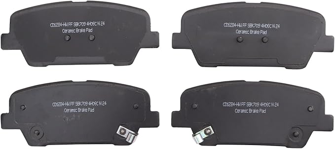 TRQ Rear Brake Pads Ceramic Compatible with 2018-2020 Genesis G80 2007-2008 Hyundai Entourage 2011-2016 Equus 2009 2010-2016 Genesis Coupe Kia Borrego 2015-2017 K900 2006-2015 Sedona