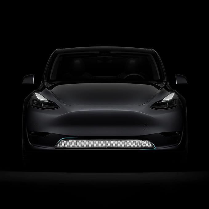 Front Grill Mesh Insert for Tesla Model 3 Highland 2025 2024 Car Lower Bumper Segmented Net, Front Air Inlet Vent Grille Grid Cover Protection Replacement Accessories