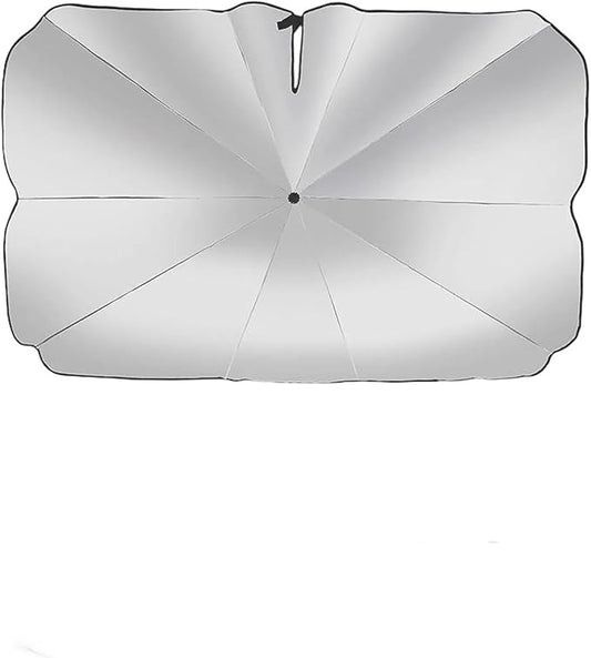 2025 Windshield Sunshade Fits All Tesla Model 3 & Y 2017-2025 Including Juniper Highland Reflective 240T Polyester Heat and UV Rays Windshield Sun Shade Foldable Tesla Interior Protection Accessory