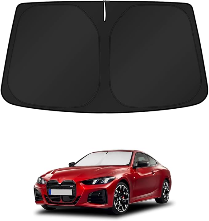 KUST Windshield Sun Shade for 2021 2022 2023 2024 2025 BMW 4 Series Window Accessories Shade Sun Visor Cover Foldable Block UV Rays