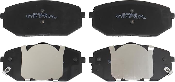 TRQ Front Ceramic Brake Pad Set Compatible with 2022-2023 Hyundai Tucson 2023 Kia Sportage