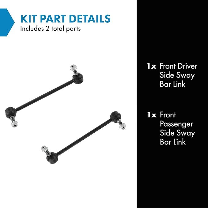 TRQ Front Sway Bar Stabilizer Link Set Compatible with 1996-2007 Ford Taurus 1995-2002 Lincoln Continental 1996-2005 Mercury Sable
