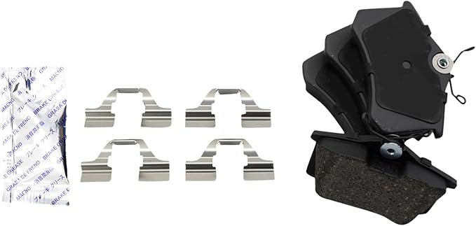 TRQ Rear Brake Pads Ceramic Compatible with 1994-2019 Volkswagen Jetta Golf Beetle Passat R32 Golf SportWagen 1997-2013 Audi A3 A4 A6 TT S4 S6 S8 Allroad Quattro