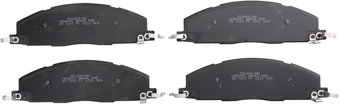 TRQ Rear Brake Pads Ceramic Compatible with 2009-2010 Dodge Ram 2500 3500 2012 1500 2011-2018