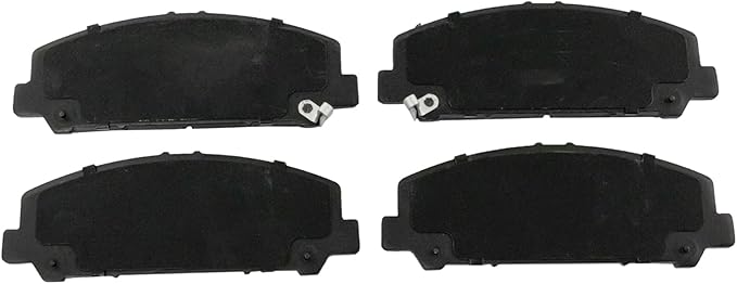 TRQ Front Brake Pads Ceramic Hardware Wear Sensor Compatible with 2011-2013 Infiniti QX56 2014-2024 QX80 2012-2024 Nissan Armada 2011-2024 Titan 2022-2024 Titan XD 2011-2012 Suzuki Equator