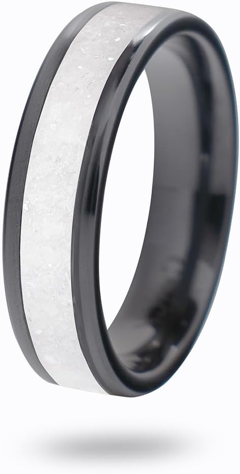 CNICK Tesla Smart Ring Accessories: Ceramic Ring for Model 3/Y/X/S and Cybertruck to Replace Key Card Key fob. (9.5, Snow)