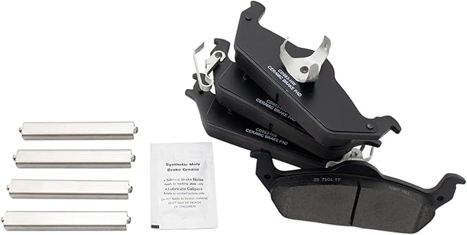 TRQ Rear Brake Pads Ceramic Compatible with 2003-2004 Dodge Dakota