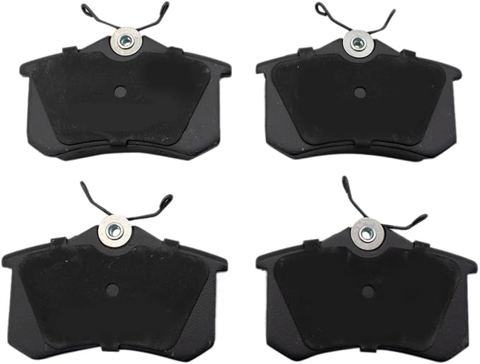 TRQ Rear Brake Pads Ceramic Compatible with 1994-2019 Volkswagen Jetta Golf Beetle Passat R32 Golf SportWagen 1997-2013 Audi A3 A4 A6 TT S4 S6 S8 Allroad Quattro