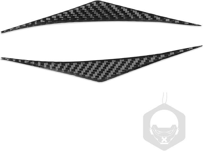 Carbon Fiber Stickers Rear Taillight Eyebrow Eyelid Eye Lid Decoration Sticker Car Exterior Trim Compatible with Tesla Model 3 2024 Accessories Overlay Decal Cover