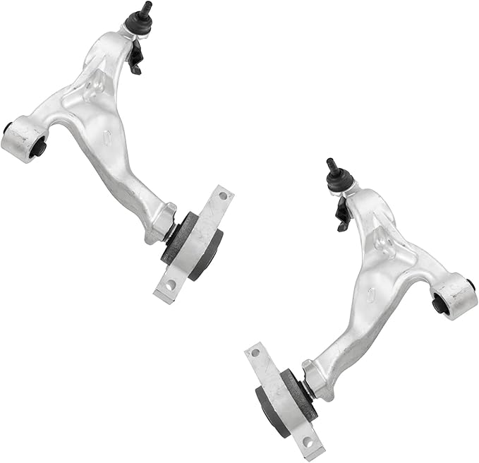 TRQ Front Lower Driver and Passenger Side Control Arm and Ball Joint Set 2 Piece Compatible with 2006-2010 Infiniti M35 Rear Wheel Drive 2006-2007 M45 2008-2010 M45 Rear Wheel Drive