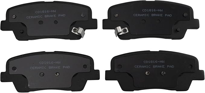 TRQ Rear Brake Pads Ceramic Compatible with 2017-2018 Hyundai Santa Fe Sport 2019 XL 2016-2020 Kia Sorento
