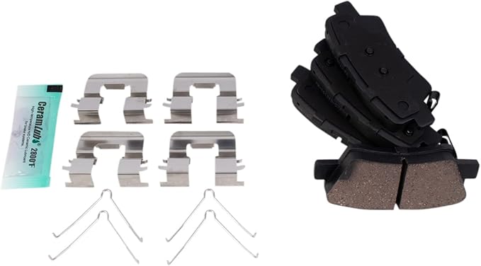 TRQ Front Brake Pads Ceramic Compatible with 2018-2021 Hyundai Accent Kia Rio