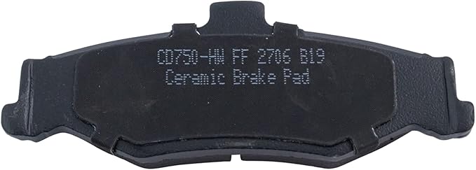 TRQ Rear Brake Pads Ceramic Hardware Wear Sensor Compatible with 1998-2002 Chevrolet Camaro 1998-2002 Pontiac Firebird