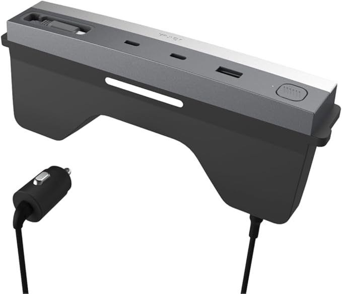 JOWUA 130W LED Hub Compatible for Tesla New 2025 Model Y, Reengineered Model 3 Highland (2024+), Two Type-C Ports, one USB-A Port, and a Type-C Cable