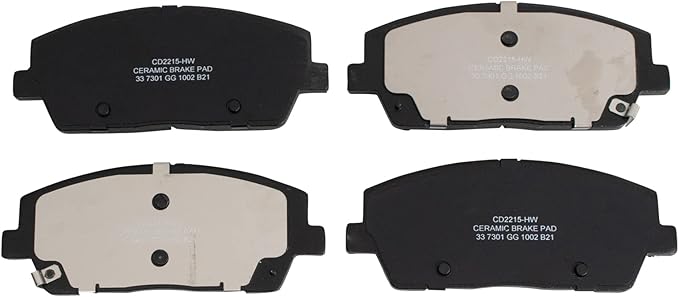 TRQ Front Ceramic Brake Pad Set Compatible with 2020-2024 Hyundai Palisade 2020-2024 Kia Telluride