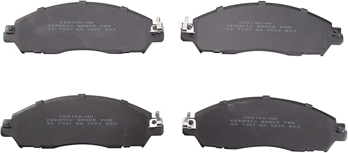 TRQ Front Brake Pads Ceramic Compatible with 2018-2021 Nissan LEAF