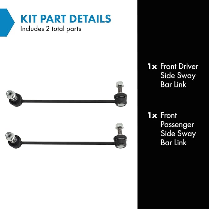 TRQ Front Sway Bar Stabilizer Link Set Compatible with 2010-2016 Buick LaCrosse 2012-2017 Regal 2013-2019 Cadillac XTS 2010-2011 Saab 9-5
