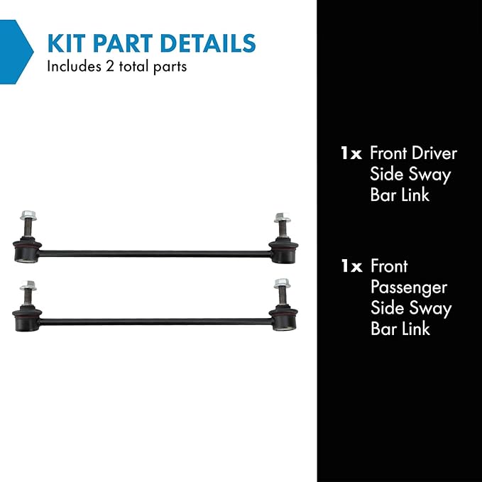 TRQ Front Sway Bar Stabilizer Link Set Compatible with 2015-2020 Honda Fit