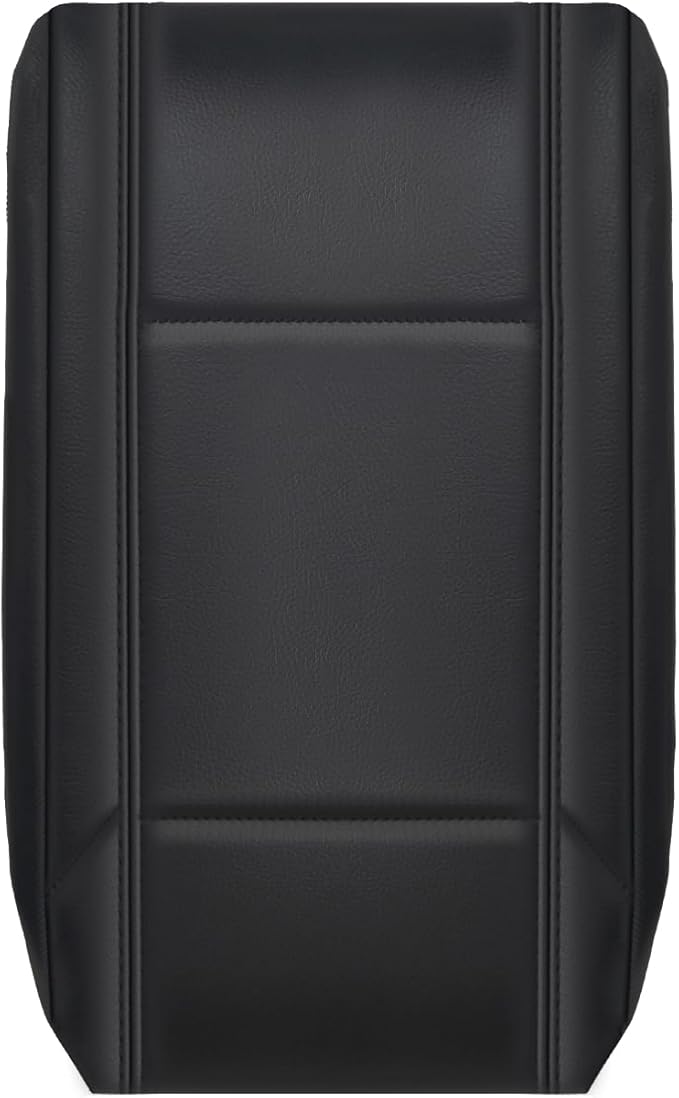 Muslogy Center Console Armrest Cover Fit for Jeep Grand Cherokee 2011-2021 & Dodge Durango 2011+ Accessories, Comfort Armrest Pad Console Lid Cushion Vegan Leather Regular Thick