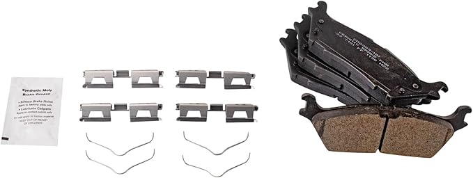 TRQ Rear Brake Pads Ceramic Compatible with 2021-2024 Ford F-150 2024 F-150 Lightning