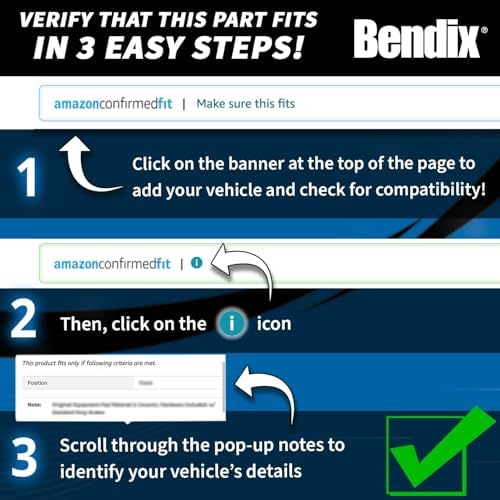 Bendix Priority1 CFM1778 Semi-Metallic Front Brake Pads for Fiat 500 2018-2012, Linea 2011, Peugeot 307 2010-2008