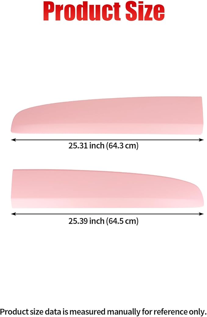 KKTR-CAR Dashbooard Cover 2pcs ABS Dashboard Panel Trim Cover Sticker Compatible with Tesla Model Y Juniper 2025 2026 Model 3 Highland 2024-2026 (Pink)