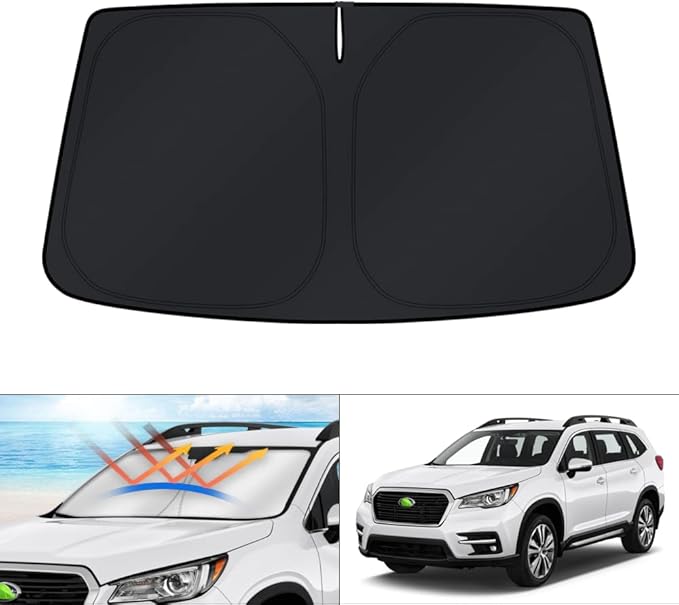 KUST Windshield Sun Shade for 2019-2025 2026 Subaru Ascent Accessories Window Sunshade Sun Visor Protector Foldable Blocks UV Rays Keep Car Cooler