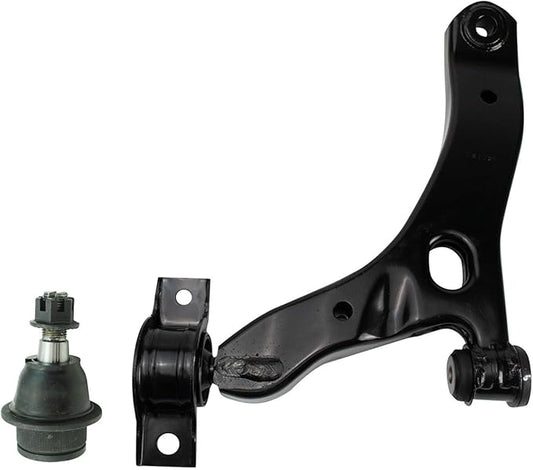 TRQ Front Left Lower Control Arm with Ball Joint Set Drivers Side Compatible with 2010-2013 Ford Transit Connect