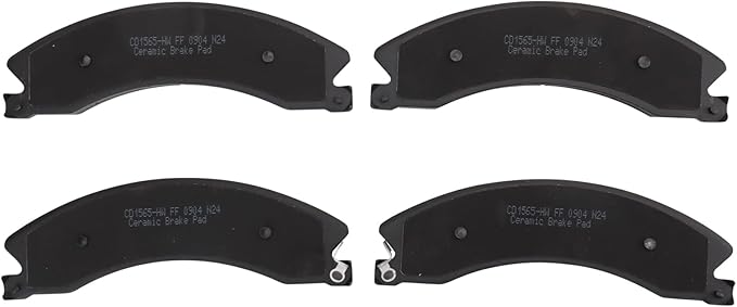 TRQ Front and Rear Ceramic Brake Pad Set Includes Contact Point Grease and Hardware Compatible with 09-20 Chevrolet Express 3500 Van DRW 09-20 GMC Savana 3500 Van DRW 16-19 Chevrolet Suburban 3500 HD