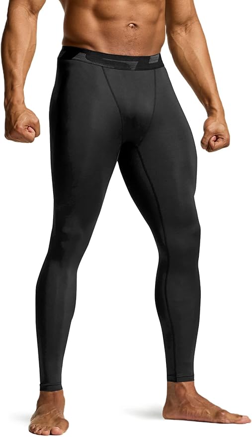 TSLA Men's Compression Pants - Cool Dry Athletic Sports Workout Running Tights Leggings Baselayer
