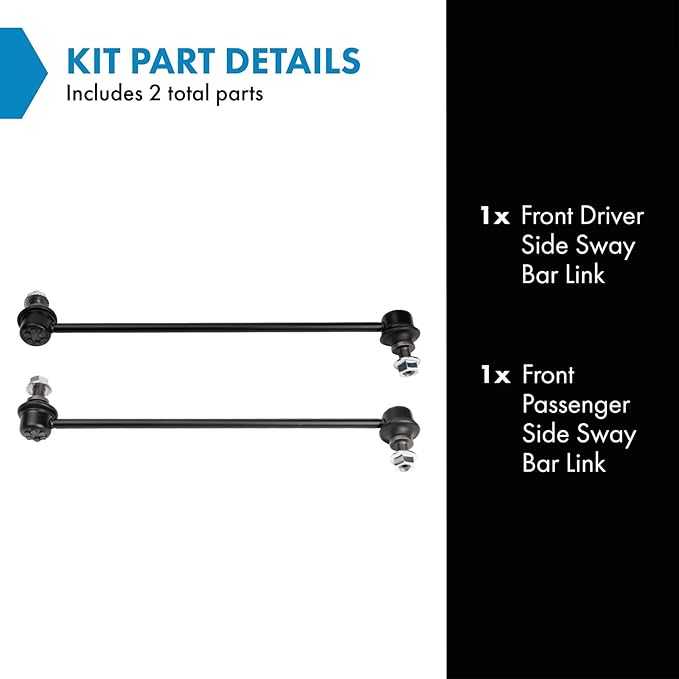 TRQ Front Driver and Passenger Side Sway Bar Link Set 2 Piece Compatible with 2014-2020 Acura MDX