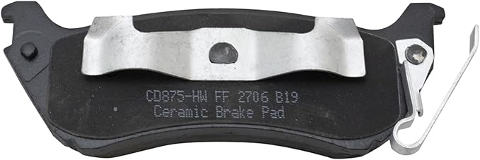 TRQ Rear Ceramic Brake Pad Set Includes Contact Point Grease and Hardware Compatible with 1998-2003 Mercedes-Benz ML320 1999 ML430 From 12-01-98 Production Date 2003-2005 ML350