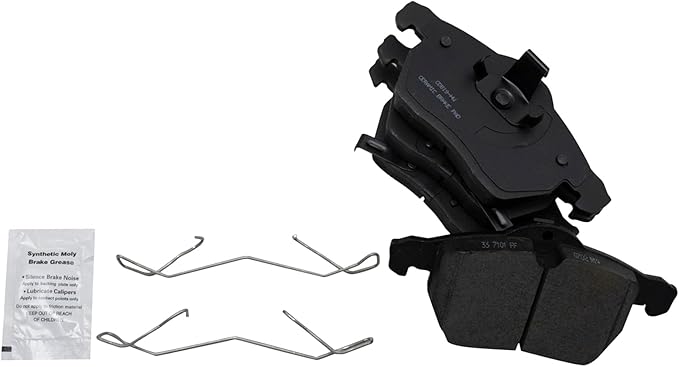 TRQ Front Brake Pads Ceramic Compatible with 1999-2003 Saab 9-3 1999-2005 9-5 2001-2003 Saturn L100 2001-2003 L200 2001-2005 L300 2000 Saturn LS LS1 LS2 LW1 LW2 LW200 LW300