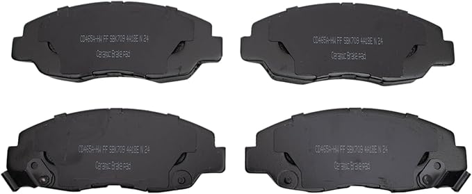 TRQ Front Ceramic Brake Pad Set Includes Contact Point Grease and Hardware Compatible with 10-14 Honda Insight 03-11 Civic DX EX LX EX-L LX-S 98-02 Accord L4 2.3L