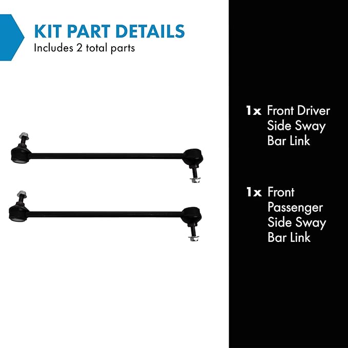 TRQ Front Sway Bar Stabilizer Link Set Compatible with 2008-2015 Land Rover LR2