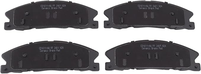 TRQ Front Brake Pads Ceramic Compatible with 2013-2019 Ford Explorer Flex Police Interceptor Sedan Utility 2014-2018 Special Service Taurus 2013-2016 Lincoln MKS MKT