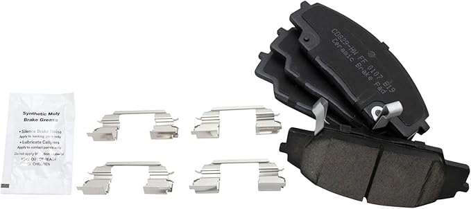 TRQ Front Brake Pads Ceramic Hardware Wear Sensor Compatible with 2002-2006 Acura RSX 2006-2011 Honda Civic 2000-2009 S2000