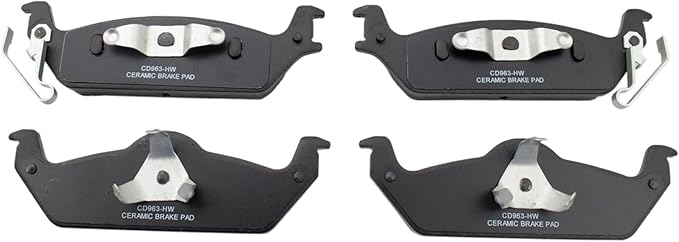 TRQ Rear Brake Pads Ceramic Compatible with 2003-2004 Dodge Dakota