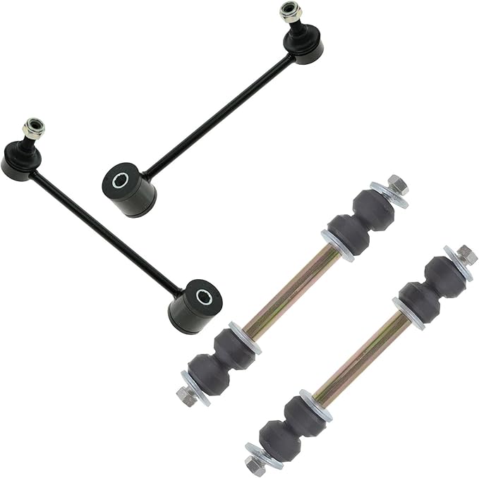 TRQ Front and Rear Sway Bar Link Set 4 Piece Compatible with 04-20 Cadillac Escalade 04-20 Escalade ESV 04-13 Escalade EXT 04-20 Chevrolet Tahoe 07-13 Avalanche 07-14 Suburban 1500 15-20 Suburban