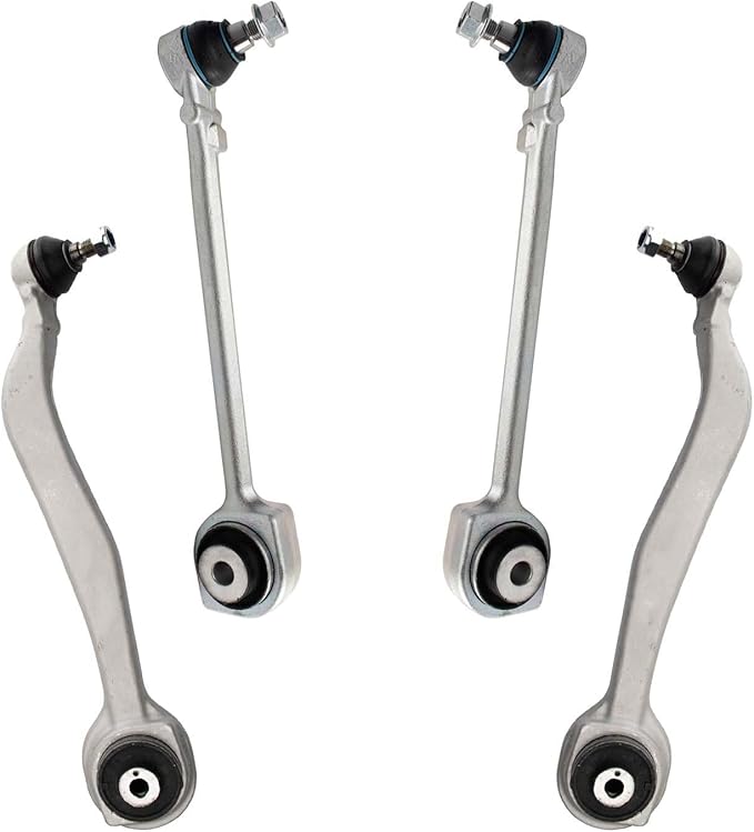 TRQ Front Left and Right Lower Control Arm with Ball Joint Set 4 Piece Compatible with 2012-2014 Mercedes-Benz C300 2012-2015 C350 2013-2014 E350 2015-2018 E400