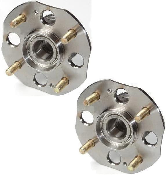 TRQ Rear Left and Right Wheel Bearing and Hub Assembly Set 2 Piece Compatible with 1998-2002 Honda Accord L4 2.3L