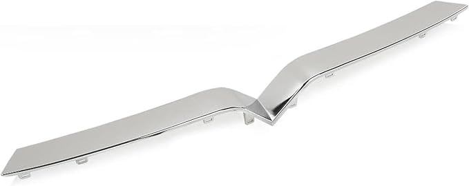 Front Upper Grille Trim, Chrome ABS Plastic, Compatible with Tesla Model X 2016-2020, ABS Silver,OEM 1047022-00-D