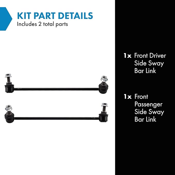 TRQ Front Driver and Passenger Side Sway Bar Link Set 2 Piece Compatible with 2013-2018 Acura RDX