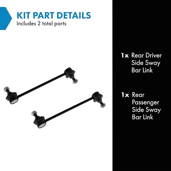TRQ Rear Sway Bar Stabilizer Link Set Compatible with 1992-2001 Lexus ES300 1999-2003 RX300 2003-2004 Saturn Ion 1995-2004 Toyota Avalon Camry Solara