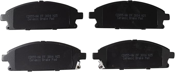TRQ Front Brake Pads Ceramic Hardware Wear Sensor Compatible with 2003-2006 Acura MDX 1997-2001 Infiniti Q45 1997-2003 QX4 1996-2004 Nissan Pathfinder 2004-2009 Quest
