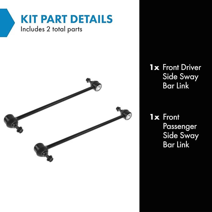 TRQ Front Sway Bar Stabilizer Link Set Compatible with 2008-2009 Buick LaCrosse 2005-2007 Terraza 2005-2008 Chevrolet Uplander 2004-2008 Pontiac Grand Prix 2005-2006 Montana Saturn Relay