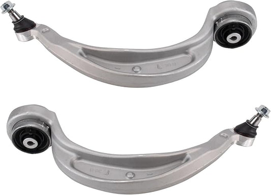 TRQ Front Rearward Lower Driver and Passenger Side Control Arm and Ball Joint Set 2 Piece Compatible with 12-16 Audi A6 12-16 A6 Quattro 12-18 A7 Quattro 13-16 S6 14-18 S7 14-18 RS7